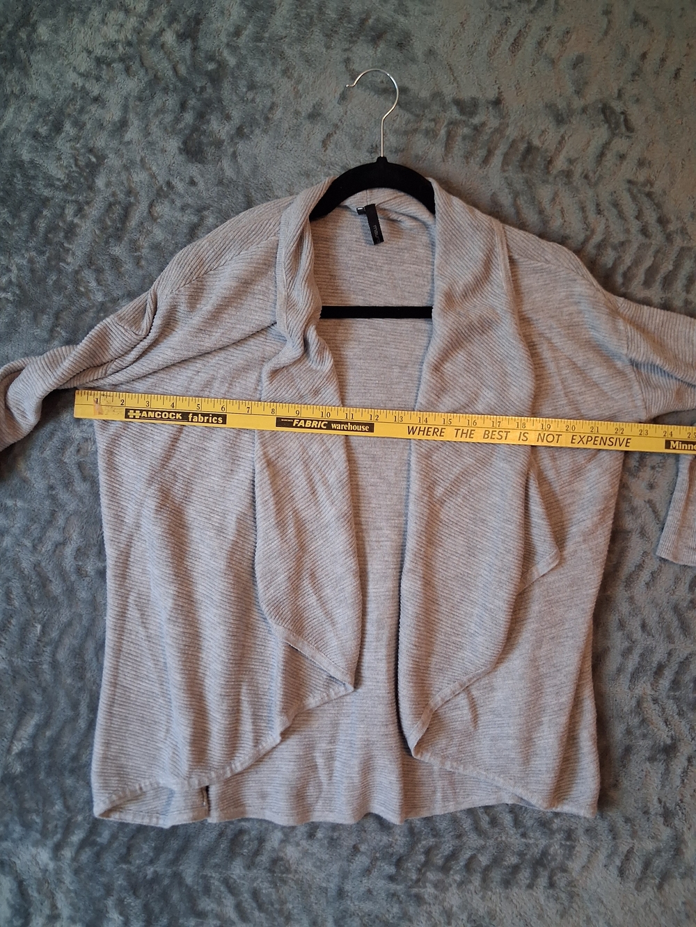 Maurices Sweater Women's Large Gray Open-Front Relaxed Cardigan - Picture 2 of 5